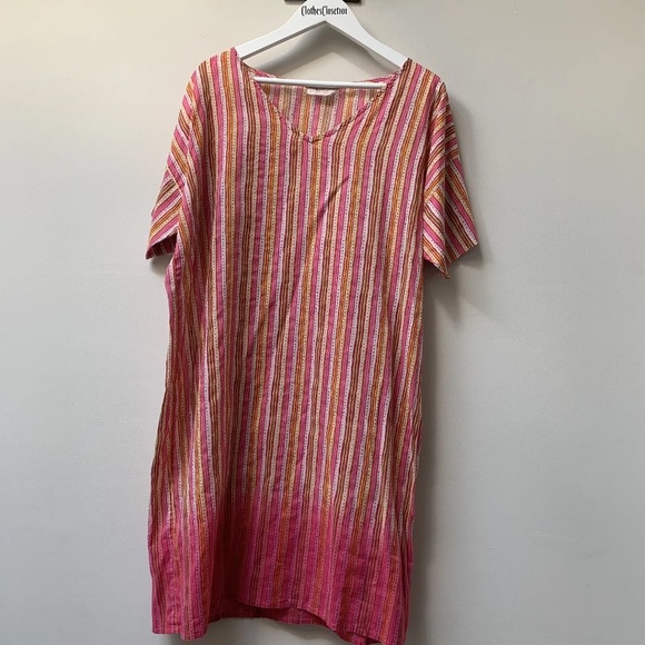toast Dresses & Skirts - Toast cotton kaftan size small - medium pink stripe